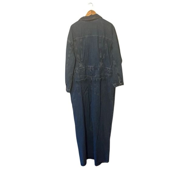 Eloquii blue Denim wide leg Jumpsuit Size 22 - Picture 11 of 11